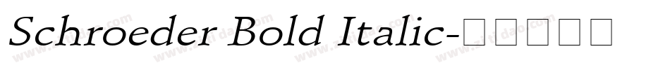 Schroeder Bold Italic字体转换